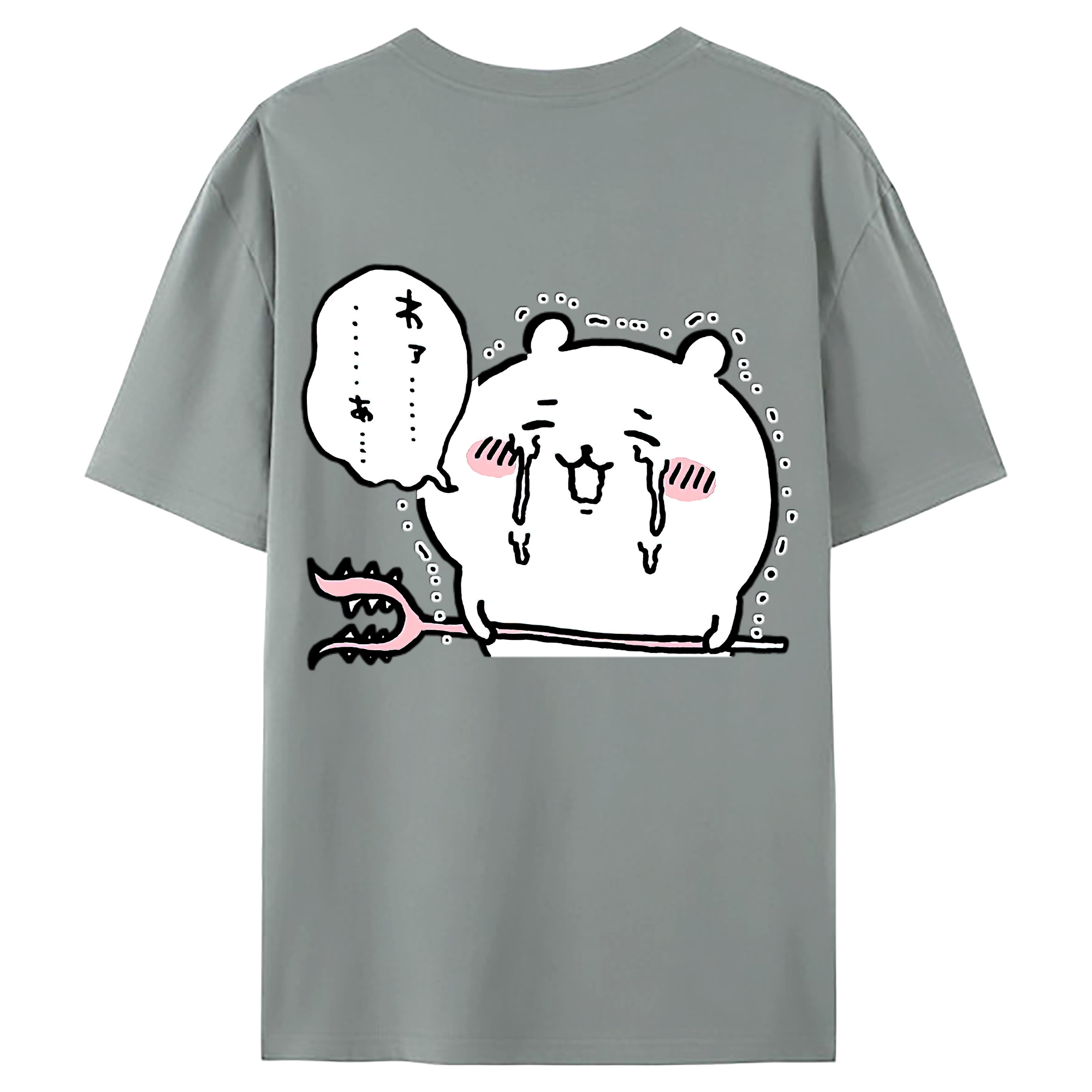 （画像用） ちいかわ ちいかわ Chii-kawa chiikawa 綿100％ メンズ半袖Tシャツ（バックプリント） 通気性